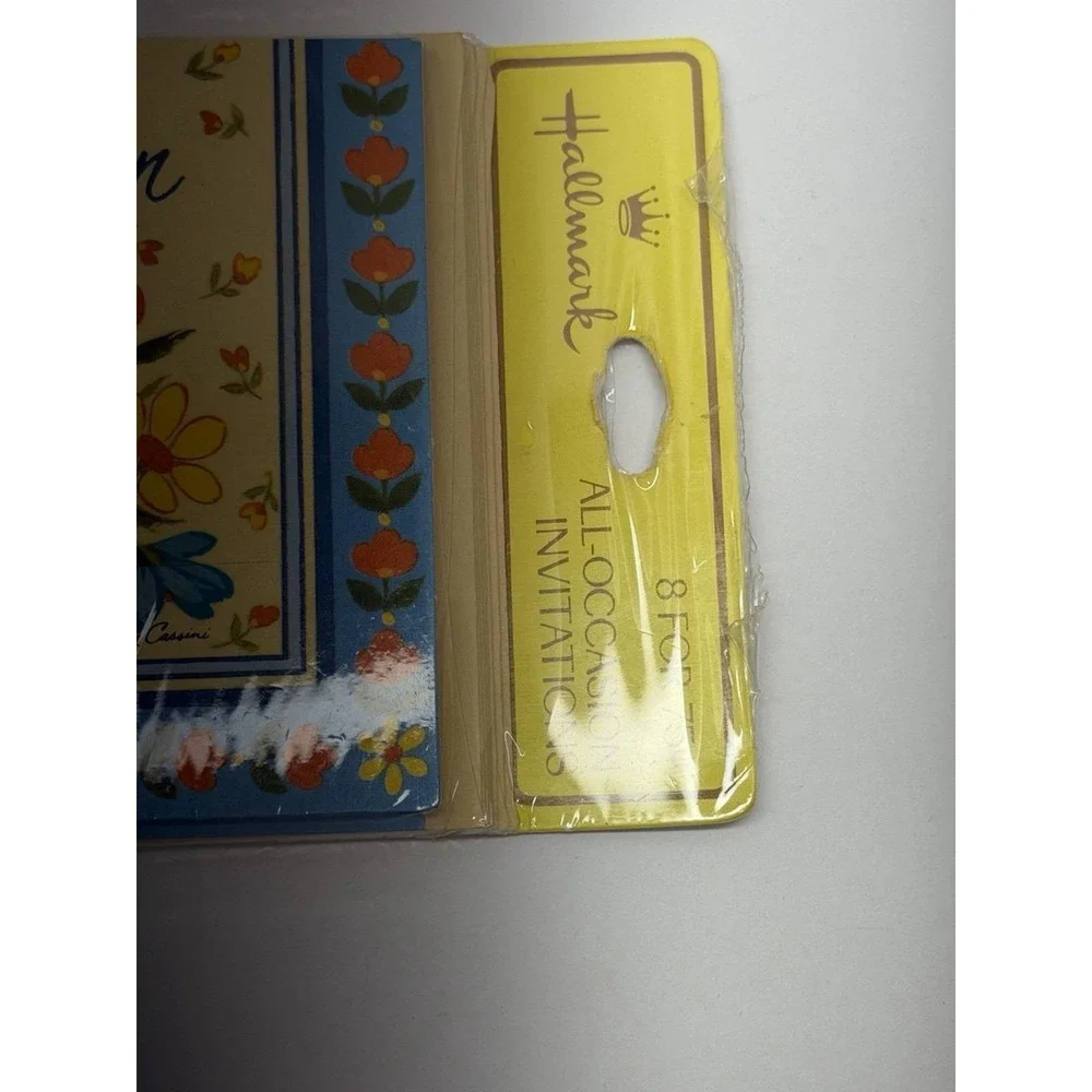 Vintage Hallmark All Occasion‎ Invitations Floral Oleg Cassini Sealed NOS 8-pack